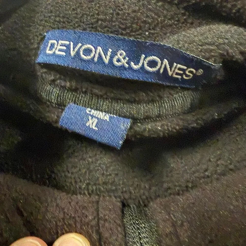 Devon & Jones Men's Black and Brown Jacket